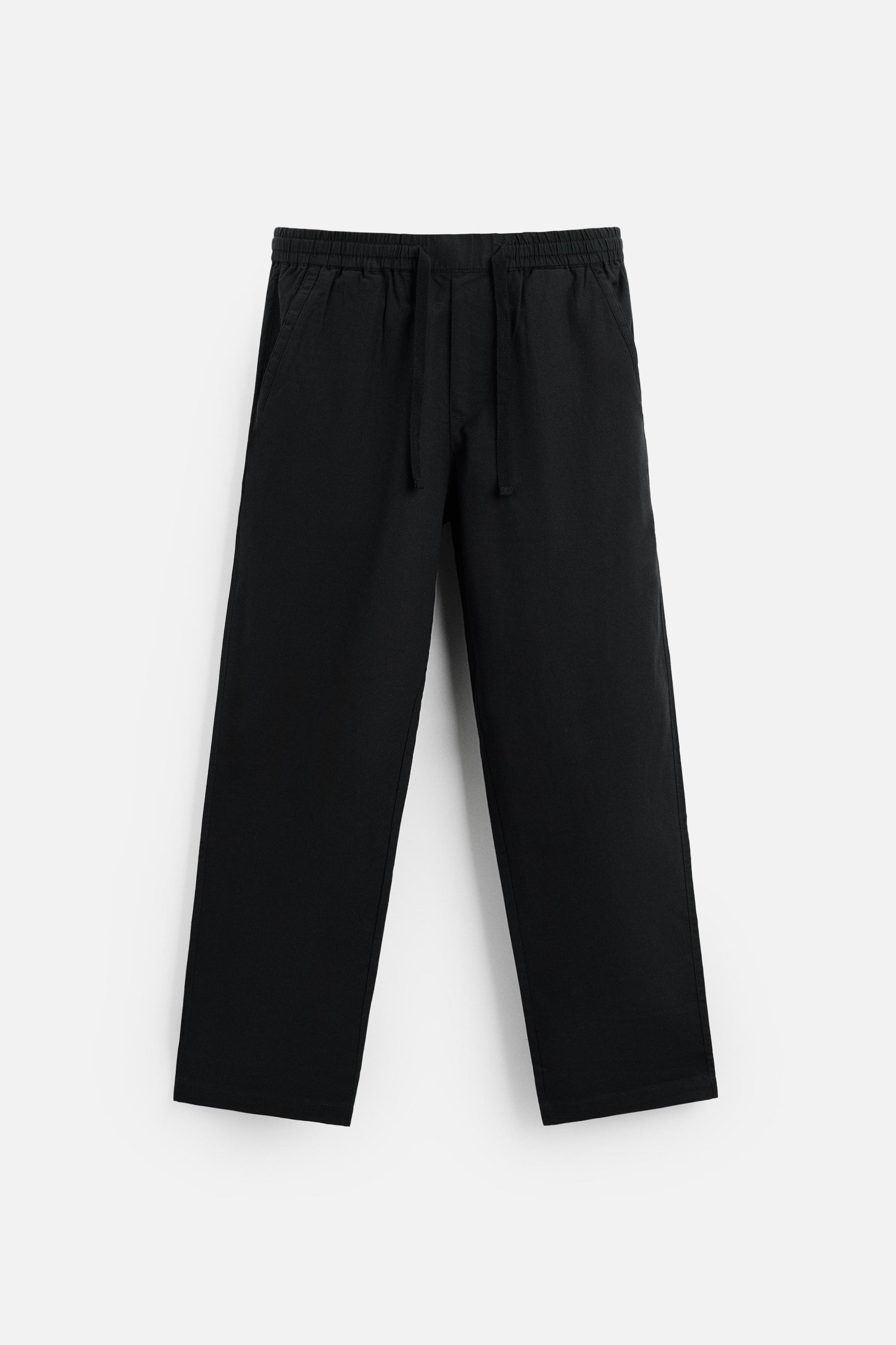 RELAXED FIT COTTON LINEN PANTS